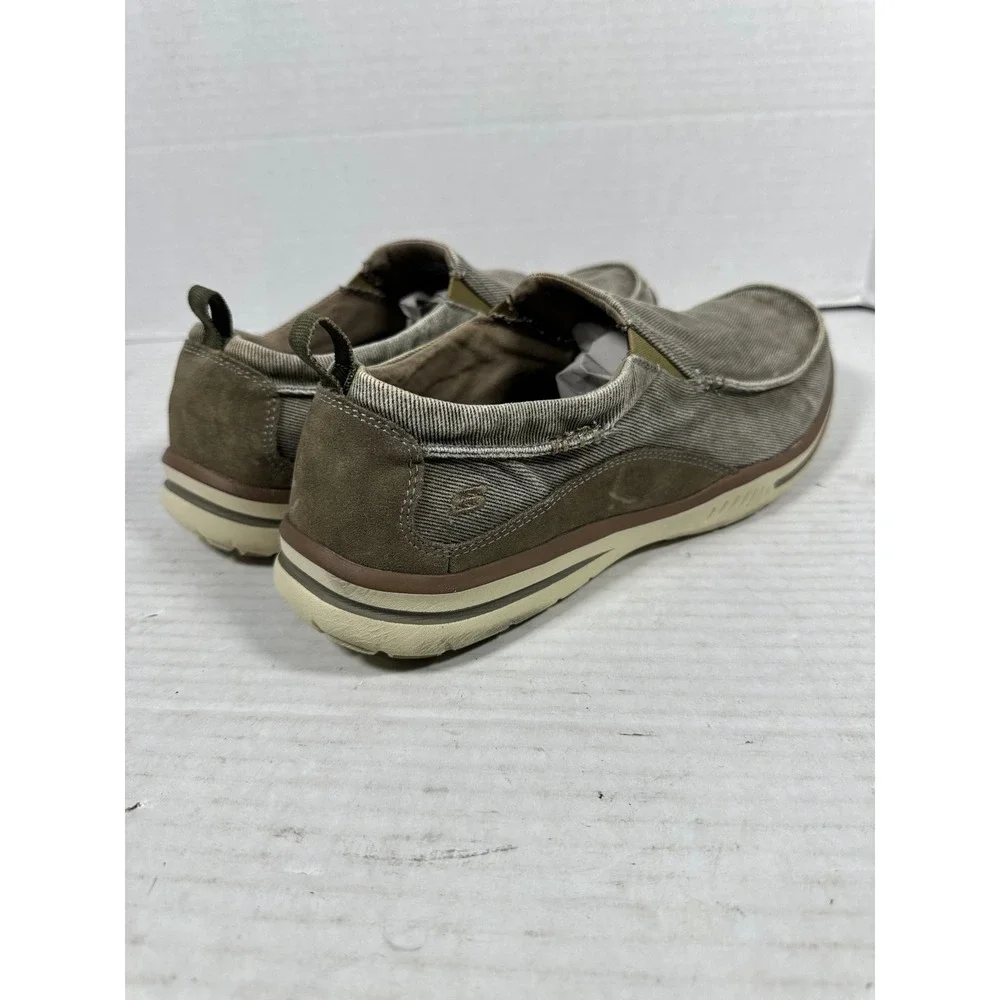 Skechers Relaxed Fit Air-Cooled Memory Foam Mens Slip On Loafers Taupe‎ 64654 11